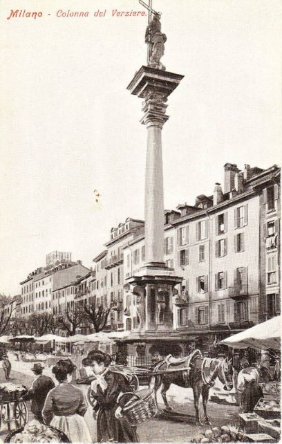 Simboli di Milano: la colonna del Verziere, raffigurazione storica