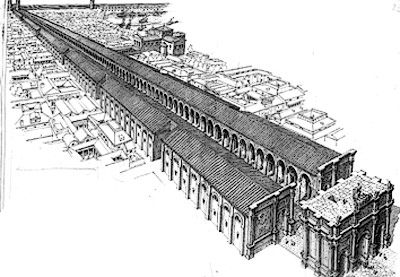 Ricostruzione antica via Porticata